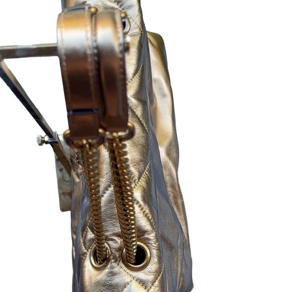 Metallic Gold Large Kensington Handbag - Picture 3 of 4